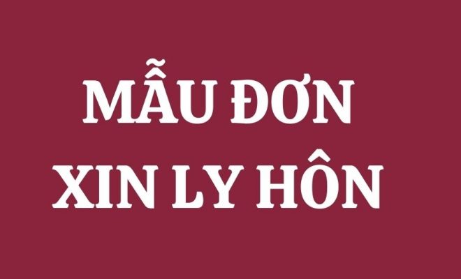 mẫu đơn ly hôn